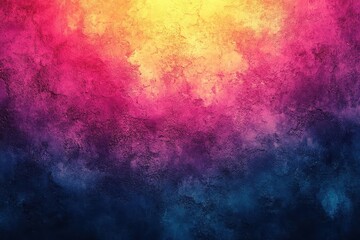 Fototapeta premium abstract retro gradient background with vintage noise texture effect, seamless dark blue to pink and orange color transition for poster design