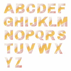 vector illustration of letters set of gradient gradient alphabet