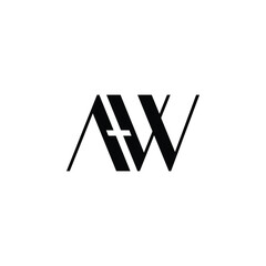 initial letter A plus W logo