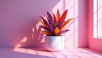 A stunning collection of vibrant indoor tropical flower plants in elegant vases makes for the perfect home decoration. Ideal for advertising, themed events, or banner design