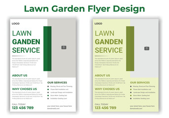"Lawn Mower & Landscaping Garden Service Flyer Template: Professional, Eye-Catching Brochure Design for Your Lawn Care Business"