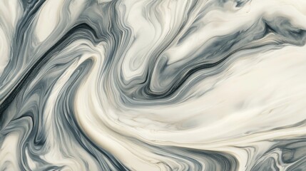 Obraz premium Soft, swirling gray fluid cheese texture, with space for text; smooth, creamy vanilla yogurt-like surface