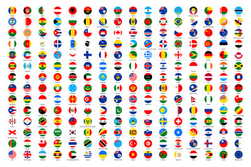 Flags of the world. Big collection set of World Countries National Flags