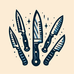 illustration of an background with knife