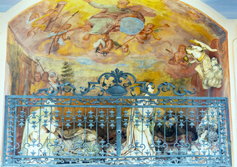 It is the Catholic parish (Katholische Pfarrkirche) church of the town of Hallstatt in the Salzkammergut region of Austria. The Parish Church of the Assumption of Mary, also known as Maria am Berg.