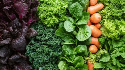 Fresh vibrant vegetables arranged in rows.