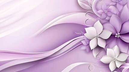 Elegant Lavender Floral Design With Swirling Background
