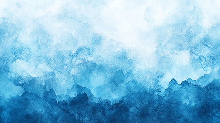 Abstract blue watercolor background with layered textures and soft hues