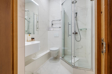 Modern Bathroom with Shower and Toilet