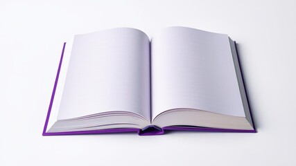 Fototapeta premium AI-Generated Study Book Cover - Purple Blank Page
