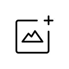 Add pic icon Thin vector set