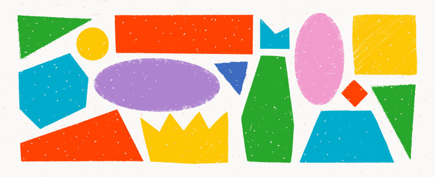 Simple shape stickers and frames with various patterns in rough rustic style. Hand drawn vintage badges, banners and other forms with textures and patterns. Hand-drawn infographic Vector collection