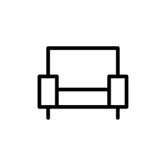 Arm chair icon Thin vector set