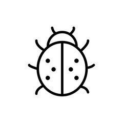 Beetle icon Thin vector set