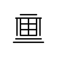 Building icon Thin vector set