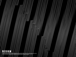 Black abstract background. Elegant dark diagonal shape elements. Modern luxury gray gradient abstract lines graphic design.