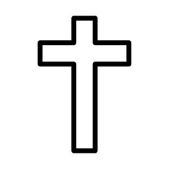 Obraz premium Christianity sign icon Thin vector set