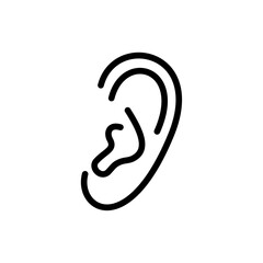 Ear icon Thin vector set