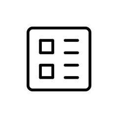 Fototapeta premium Grid list icon Thin vector set
