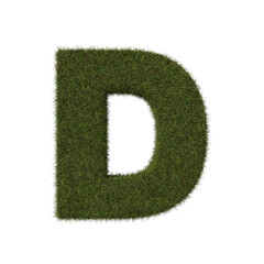 Grass letter D