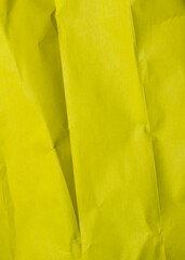 blank texture of crumpled yellow paper, mock up