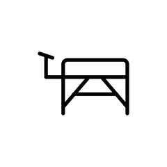Massage table icon Thin vector set