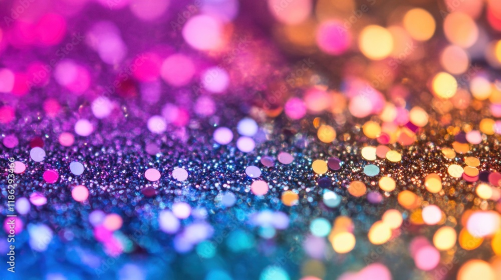 Poster a dazzling array of colorful glitter and sequins fills the background, perfect for adding sparkle to