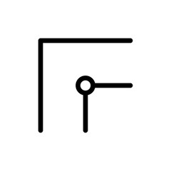 Node flat icon Thin vector set