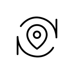 Repositioning icon Thin vector set