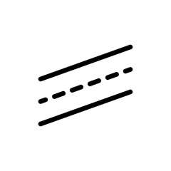 Road icon Thin vector set