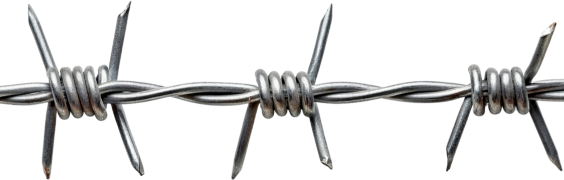 Close up of Barbed Wire Razor Wire Security Fence Metal Texture Detailed Sharp Spikes