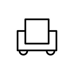 Sofa icon Thin vector set