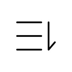 Sort icon Thin vector set