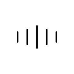 Sound waves icon Thin vector set