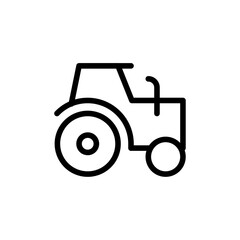 Tractor icon Thin vector set