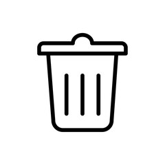 Trash icon Thin vector set