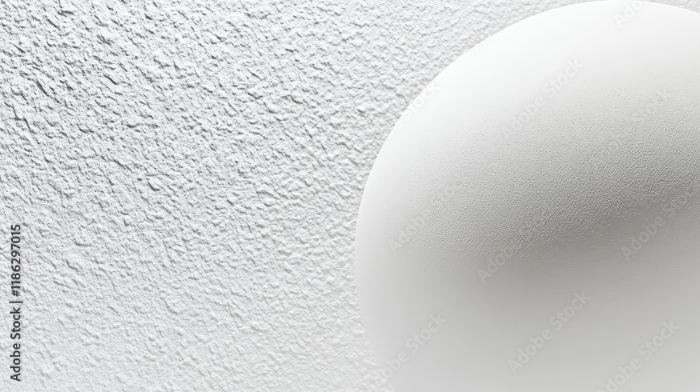 Poster abstract close-up of a textured white ceiling surface featuring a smooth circular form against a bac
