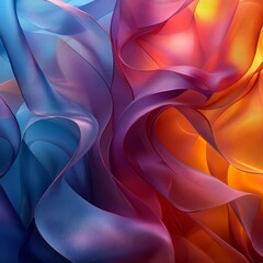 Vivid Abstract Layers of Colorful Flowing Textures and Patterns