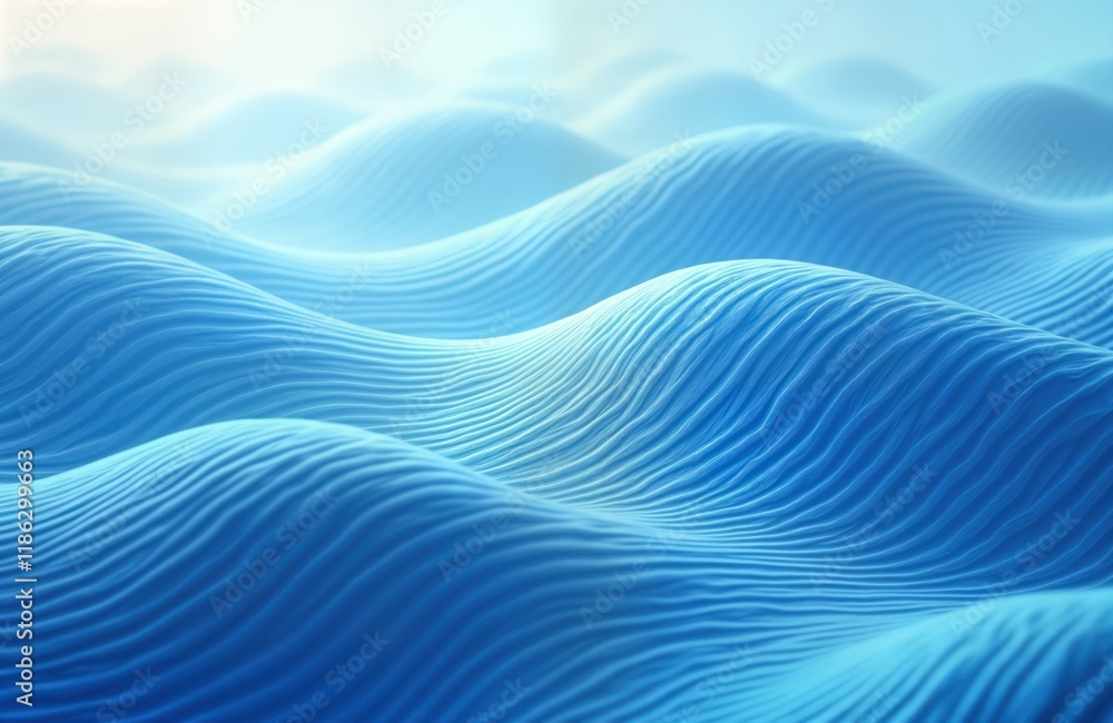 Aufkleber Abstract blue water wave pattern. Dynamic texture. Rippled surface evokes movement. Ideal background. Suitable for design projects. Modern aesthetic. Futuristic pattern. Elegant visual. Creative