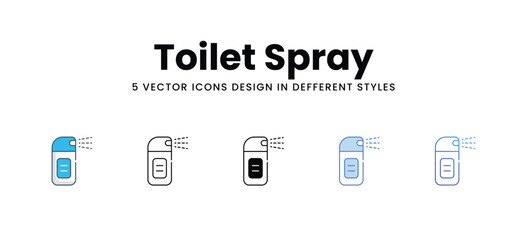 Toilet Spray icons in different style vector stock illustration
