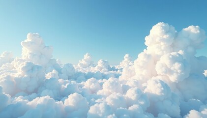 White clouds drift lazily across a serene and peaceful landscape, soft, clouds, serene