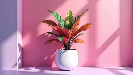 A stunning collection of vibrant indoor tropical flower plants in elegant vases makes for the perfect home decoration. Ideal for advertising, themed events, or banner design