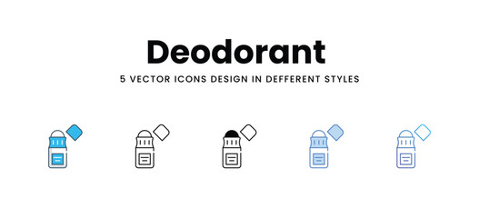 Deodorant  icons in different style vector stock illustration