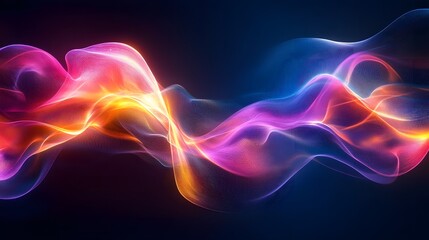 Obraz premium Sleek Glowing Virtual Network with Vibrant Energy Flows