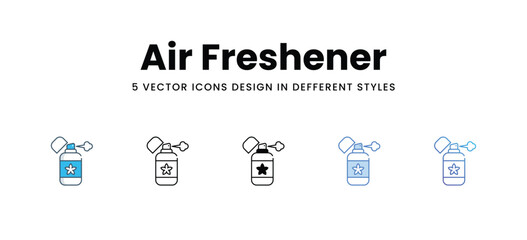 Air Freshener icons in different style vector stock illustration