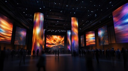 Build a Better Trade Show Image Week Immersive digital art installation in enormous exhibition space