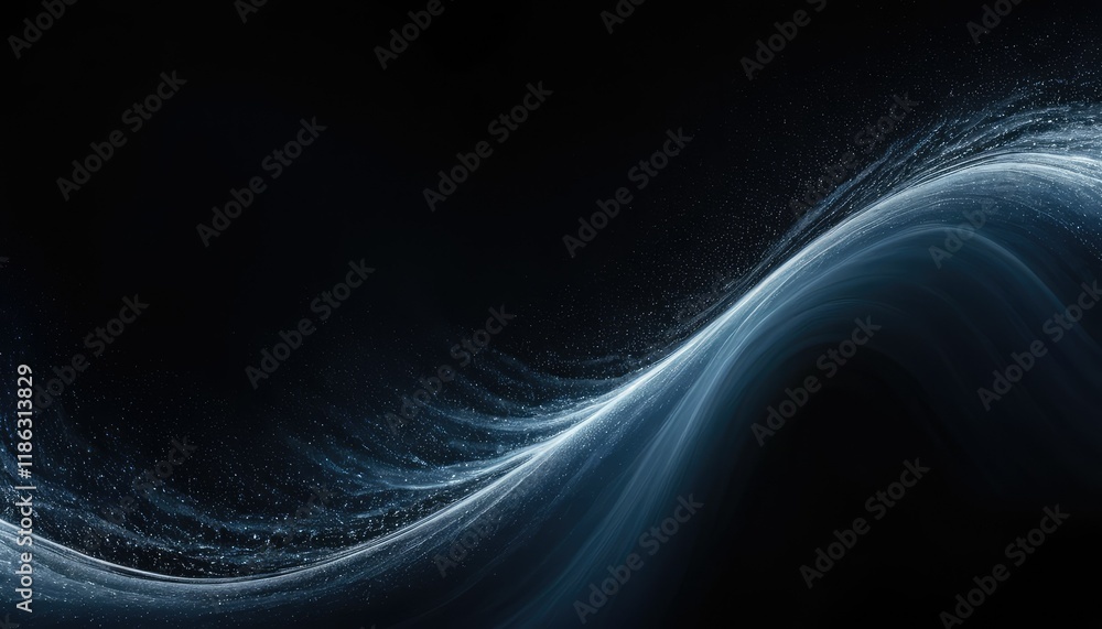 Poster 3d modern techno background with particles with shallow depth of field 5