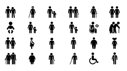 People figures for navigation bathroom medical | Grapich icon pack design in adobe illustrator. Victor, jpeg, png, svg file.
