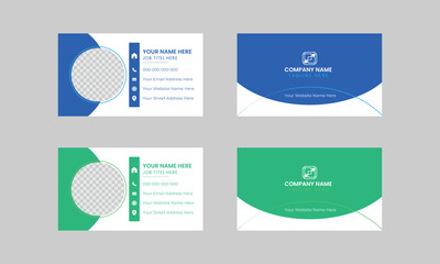Simple Minimalistic Creative Unique Business Card Template Design