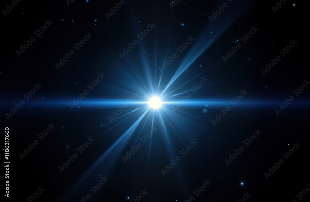 Aufkleber bright light burst effect. lens flare effect on dark background. light rays spread out from central 